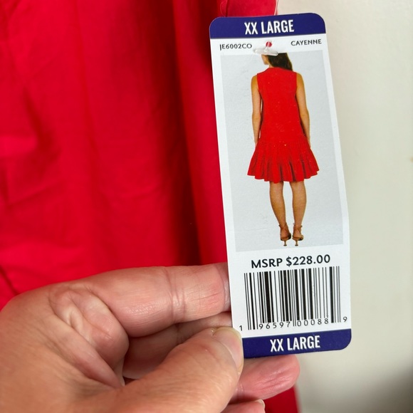 Joie-Limited Edition-sleeveless tiered mini dress in cayenne red-woman’s XXL-NWT - Picture 13 of 14